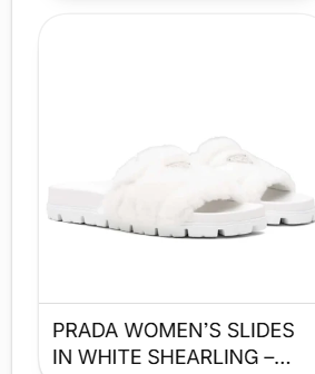 PRADA 白色拖鞋
