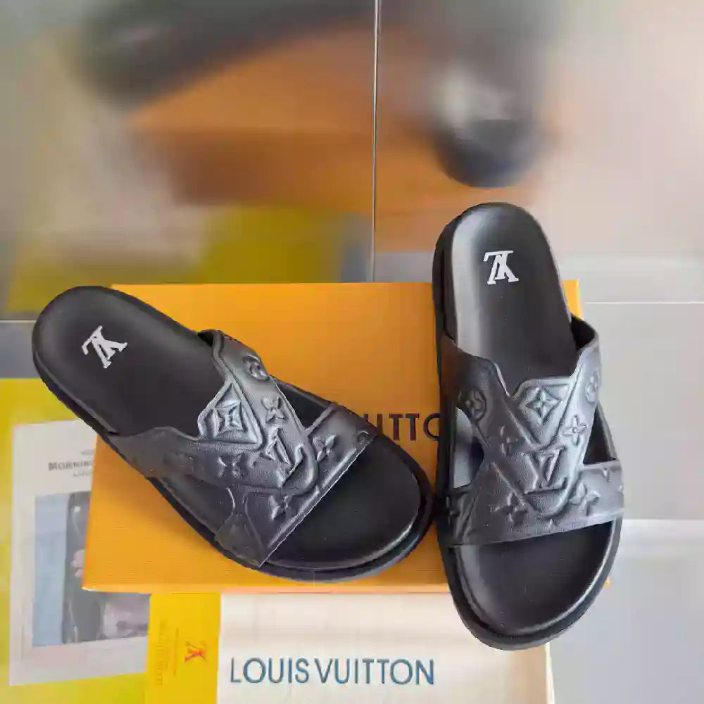 LV OASIS MULE EMBOSSED MONOGRAM BROWN – LVSD060