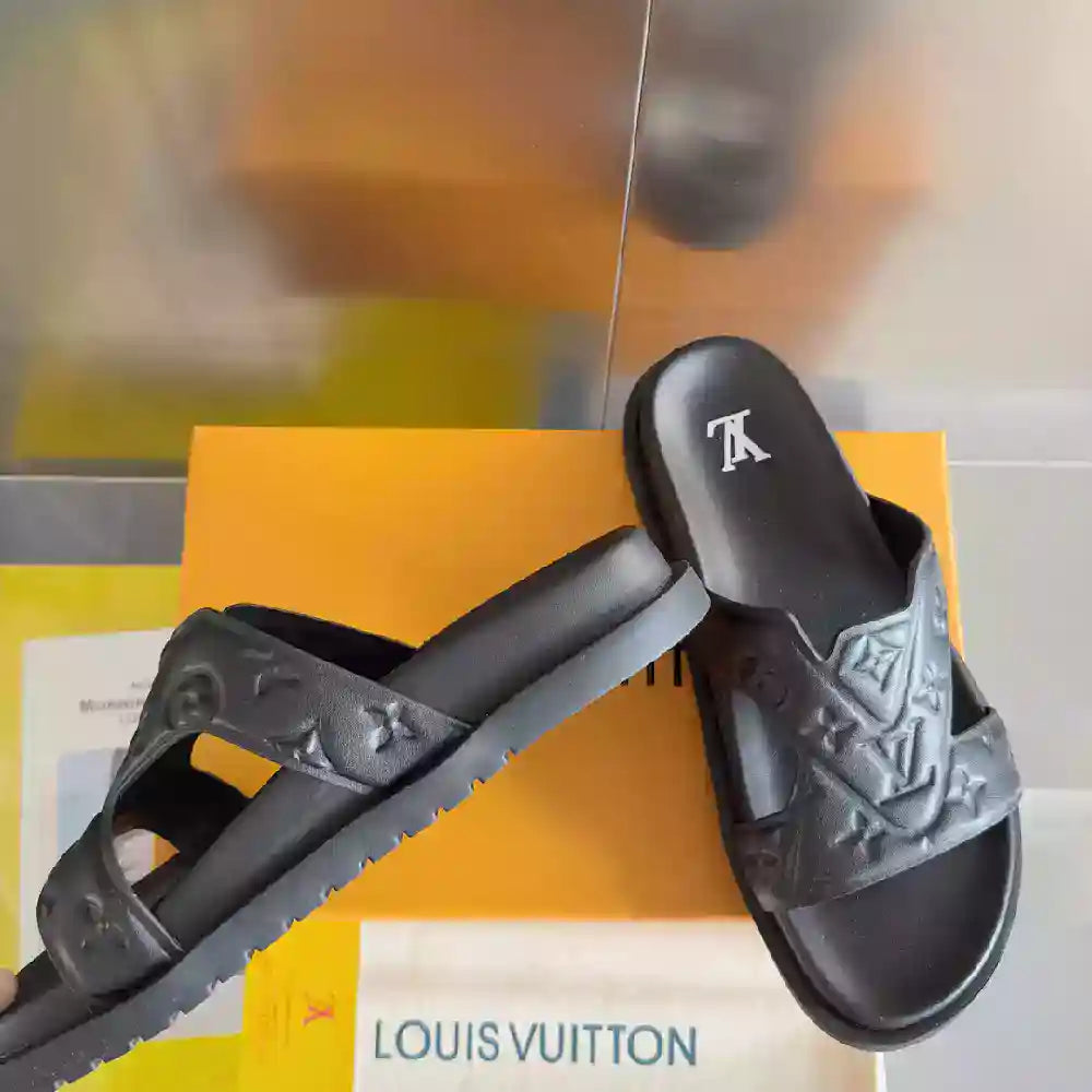 LV OASIS MULE EMBOSSED MONOGRAM BROWN – LVSD060