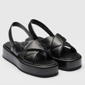 PRADA FLATFORM SANDALS IN BLACK QUILTED NAPPA LEATHER – PSD043