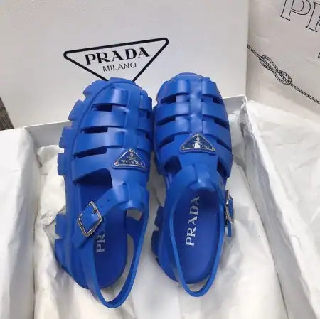 PRADA FOAM SANDALS IN BLUE RUBBER – PSD004