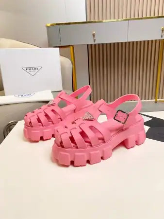 PRADA FOAM SANDALS IN PINK RUBBER – PSD005