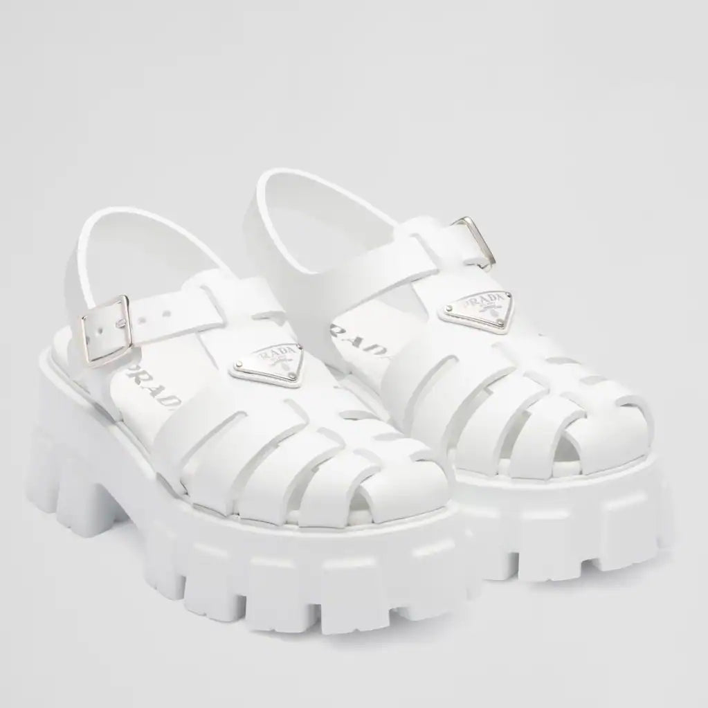 PRADA FOAM SANDALS IN WHITE RUBBER – PSD007