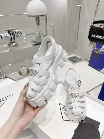 PRADA FOAM SANDALS IN WHITE RUBBER – PSD007