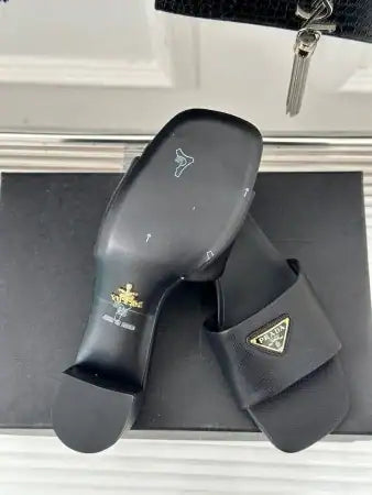 PRADA HEELED SANDALS 35MM IN BLACK SAFFIANO LEATHER – PSD031
