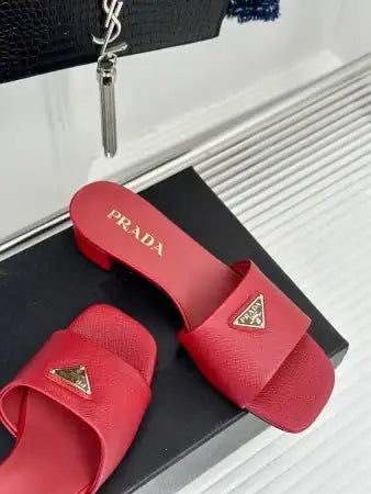 PRADA HEELED SANDALS 35MM IN RED SAFFIANO LEATHER – PSD029