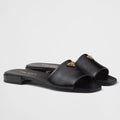 PRADA WOMEN’S SLIDES IN BLACK SAFFIANO LEATHER – PSD063