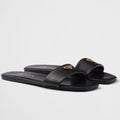 PRADA WOMEN’S SLIDES IN BLACK SMOOTH LEATHER – PSD071