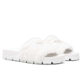 PRADA WOMEN’S SLIDES IN WHITE SHEARLING – PSD087