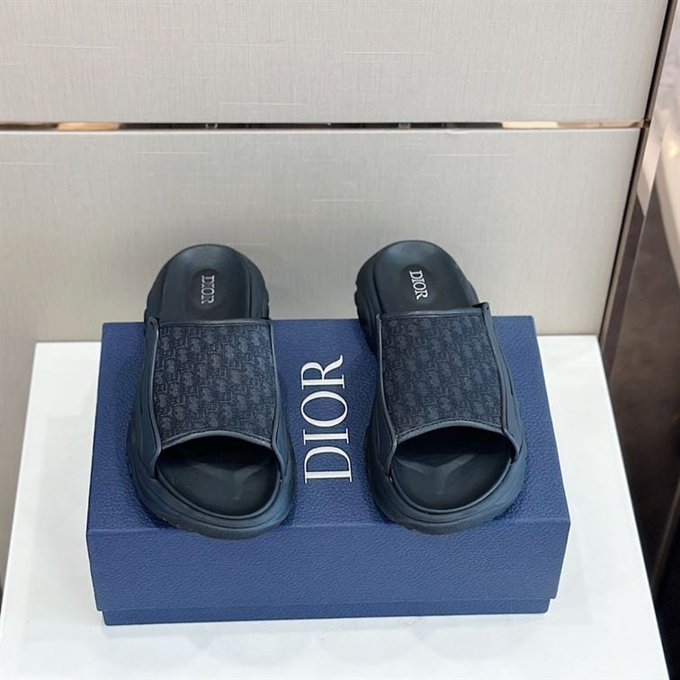 DIOR H-TOWN SANDAL BLACK RUBBER – DS004