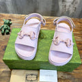 GUCCI WOMEN’S HORSEBIT FLATFORM SANDAL LIGHT PINK RUBBER – GSL018