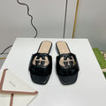 GUCCI WOMEN’S INTERLOCKING G CUT-OUT SLIDE SANDAL – GSL012